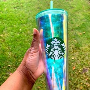 Iridescent scalloped Starbucks Tumbler